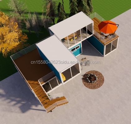 Abnehmbares 20ft Flat Pack Luxus kleines Wohncontainerhaus mit Aluminium-Legierungsfenstern und galvanisiertem Stahl biegen 180g