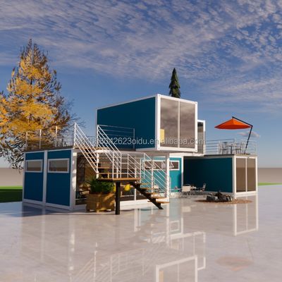 Abnehmbares 20ft Flat Pack Luxus kleines Wohncontainerhaus mit Aluminium-Legierungsfenstern und galvanisiertem Stahl biegen 180g