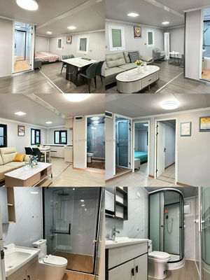 Aluminium-Legierungsfenster 20Ft Erweiterbare vorgefertigte Villa Hurrikansicher portable mobile Luxuswohnung für Luxusleben