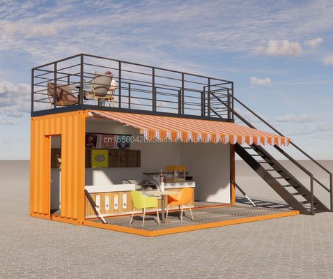 Modifizierter 20 Fuß vorgefertigter Versandcontainer Ideal für Pop-Up-Coffee-Shop Restaurant Mobile Container Bar-Shop und Bad