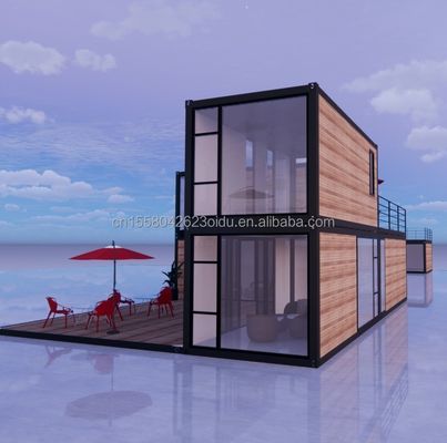 Modernes Design 20 Fuß erweiterbares Flat Pack Modulares Zuhause Vorgefertigtes Sandwich-Panel Versand 3 Schlafzimmer Containerhaus für Hotel