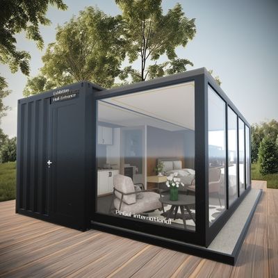 Tragbares Klappbares Modernes Büro Container Unterkunft Kabine Vorgefertigtes 20ft Containerhaus mit Fenstern aus Aluminiumlegierung