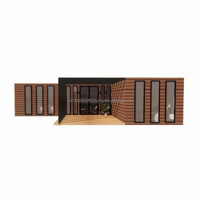 Holz Containerhaus EU Best Design Holz Getreide Glas 20ft 40ft Prefab Haus Luxus Container Haus Prefab Häuser Modern