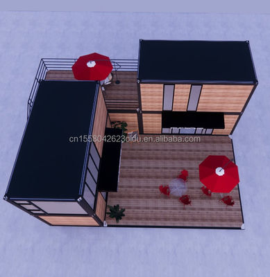Modernes Design 20 Fuß erweiterbares Flat Pack Modulares Zuhause Vorgefertigtes Sandwich-Panel Versand 3 Schlafzimmer Containerhaus für Hotel