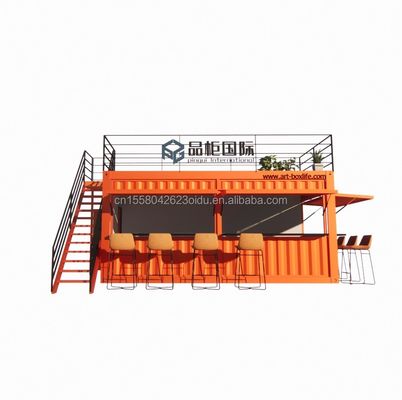 Erschwingliche 20ft oder 40ft Versandcontainer Vorgefertigte Geschäfte Geschäfte mit Aluminiumlegierung Fenstern