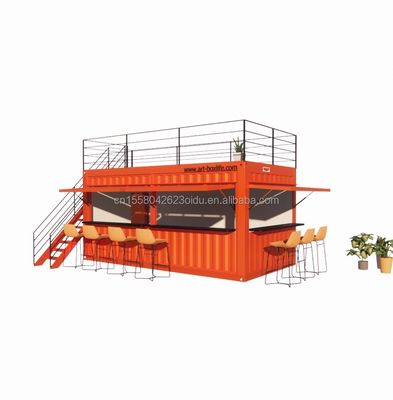Erschwingliche 20ft oder 40ft Versandcontainer Vorgefertigte Geschäfte Geschäfte mit Aluminiumlegierung Fenstern