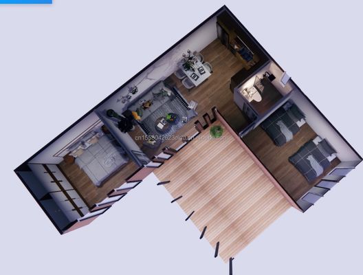 Holz Containerhaus EU Best Design Holz Getreide Glas 20ft 40ft Prefab Haus Luxus Container Haus Prefab Häuser Modern