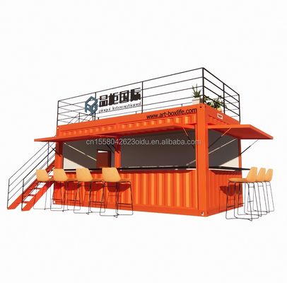 Erschwingliche 20ft oder 40ft Versandcontainer Vorgefertigte Geschäfte Geschäfte mit Aluminiumlegierung Fenstern