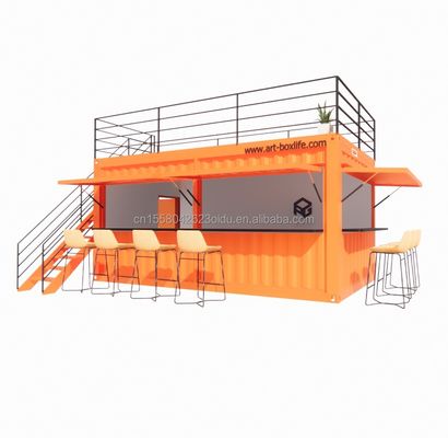 Erschwingliche 20ft oder 40ft Versandcontainer Vorgefertigte Geschäfte Geschäfte mit Aluminiumlegierung Fenstern