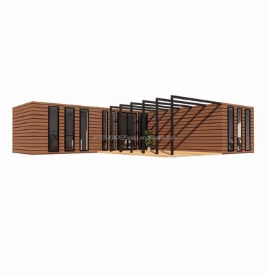 Holz Containerhaus EU Best Design Holz Getreide Glas 20ft 40ft Prefab Haus Luxus Container Haus Prefab Häuser Modern