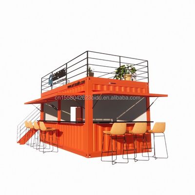 Erschwingliche 20ft oder 40ft Versandcontainer Vorgefertigte Geschäfte Geschäfte mit Aluminiumlegierung Fenstern
