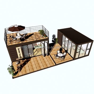 Moderner Design Stil Leichtstahlrahmen Klapphaus Villa Containerhaus mit Fenstern aus Aluminiumlegierung
