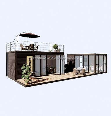 Moderner Design Stil Leichtstahlrahmen Klapphaus Villa Containerhaus mit Fenstern aus Aluminiumlegierung