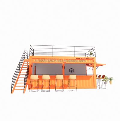 Erschwingliche 20ft oder 40ft Versandcontainer Vorgefertigte Geschäfte Geschäfte mit Aluminiumlegierung Fenstern