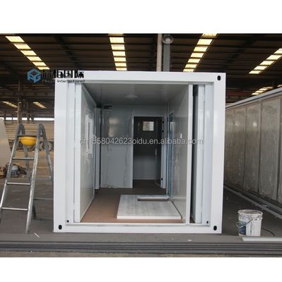 Voll ausgestattetes 20ft Klappbares Vorgefertigtes Containerhaus mit 2 Schlafzimmern Aluminiumlegierte Fenster