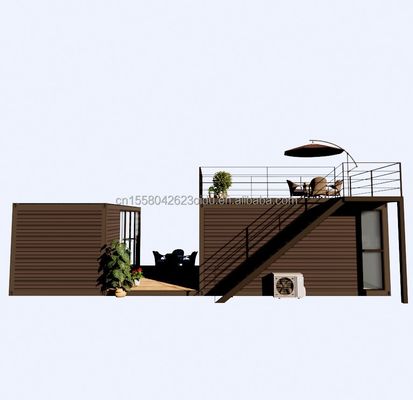Moderner Design Stil Leichtstahlrahmen Klapphaus Villa Containerhaus mit Fenstern aus Aluminiumlegierung
