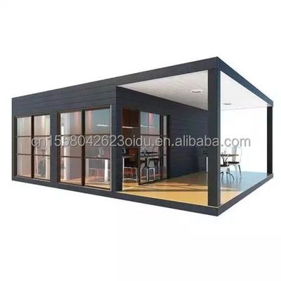 Erschwinglich 20ft Knock Down Sandwich Panel Portable Prefab Hotel Container Modularhaus mit Aluminiumoxidfenstern