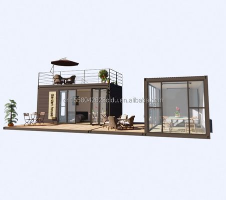 Moderner Design Stil Leichtstahlrahmen Klapphaus Villa Containerhaus mit Fenstern aus Aluminiumlegierung