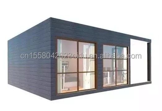 Erschwinglich 20ft Knock Down Sandwich Panel Portable Prefab Hotel Container Modularhaus mit Aluminiumoxidfenstern
