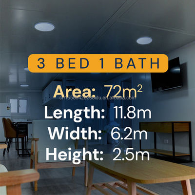 Moderne 40Ft 20Ft Vorgefertigte Oma Wohnung Schnellbau 1 2 3 Schlafzimmer Erweiterbarer mobiler Container Zuhause Vorgefertigte Schifffahrt Portable