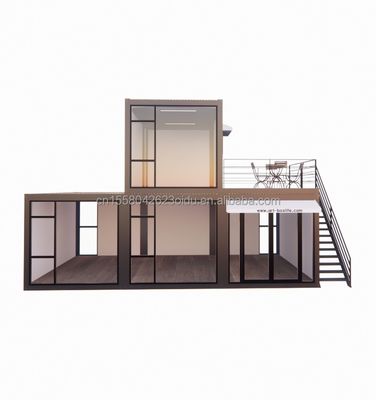 Modernes Design 40ft Luxus-Vorgefertigte Container-Häuser mit Aluminiumoxidfenstern und modernem Wohnen
