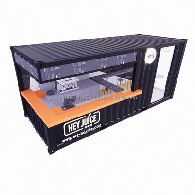 Long Beach Container Coffee Bar Erweiterbare Container Bar mit individueller Farbe und Wand 50/75/100mm Wave Sandwich Panel