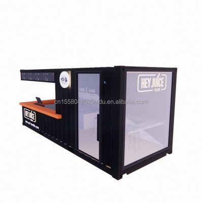 Long Beach Container Coffee Bar Erweiterbare Container Bar mit individueller Farbe und Wand 50/75/100mm Wave Sandwich Panel