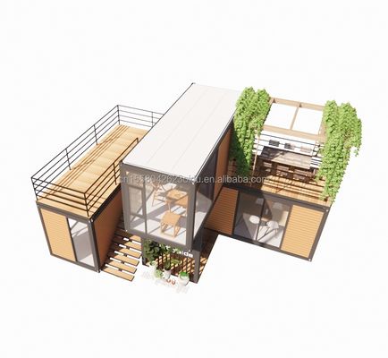 Klappbares, tragbares, abnehmbares Modularhaus mit 20 Fuß 40 Fuß Wohncontainer mit Fenstern aus Aluminiumlegierung für Baustellen