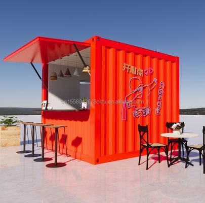 Stahlkonstruktionsrahmen Schweiß moderner Design Stil 20ft Einfaches und luxuriöses Gartenhaus Flat Packaging Montiert Container Mobilhaus