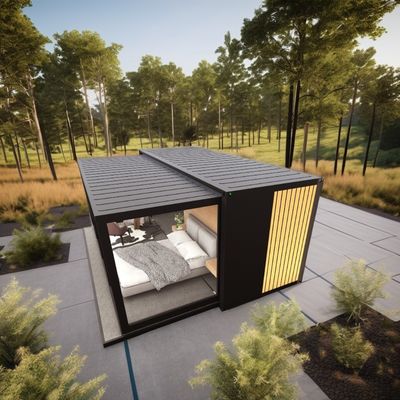 Hotel komplett eingerichtet Versandcontainer Zuhause moderner Stil Fertighaus mit Stahlrahmen und galvanisierter Stahlbiegung