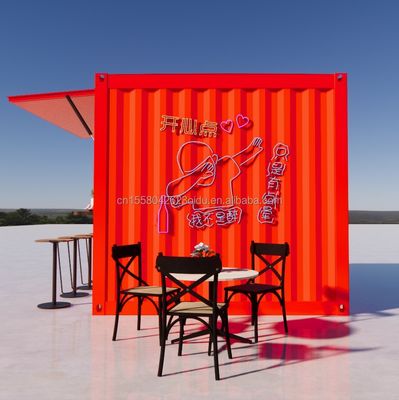 Stahlkonstruktionsrahmen Schweiß moderner Design Stil 20ft Einfaches und luxuriöses Gartenhaus Flat Packaging Montiert Container Mobilhaus