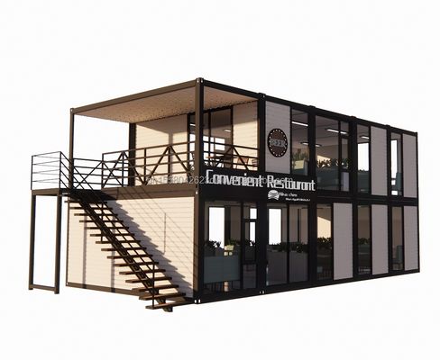 Klappbares, tragbares, abnehmbares Modularhaus mit 20 Fuß 40 Fuß Wohncontainer mit Fenstern aus Aluminiumlegierung für Baustellen
