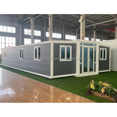 40ft 20ft Prefab Container Haus 3 Schlafzimmer Beweglich Klappbar Erweiterbar Stahl Sandwich Panel Außen