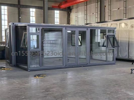 40ft 20ft Prefab Container Haus 3 Schlafzimmer Beweglich Klappbar Erweiterbar Stahl Sandwich Panel Außen