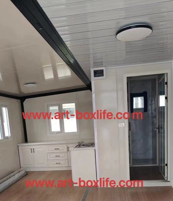 40ft 20ft Prefab Container Haus 3 Schlafzimmer Beweglich Klappbar Erweiterbar Stahl Sandwich Panel Außen