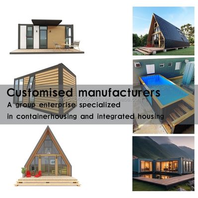 40ft 20ft Prefab Container Haus 3 Schlafzimmer Beweglich Klappbar Erweiterbar Stahl Sandwich Panel Außen