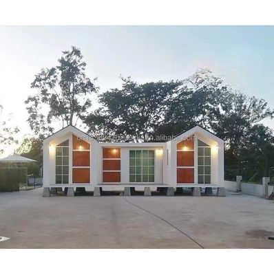Moderne 2 Schlafzimmer komplett eingerichtet Gartenhaus Outdoor Mobile Ausdehnbare Stahlstruktur in kundenspezifischer Farbe