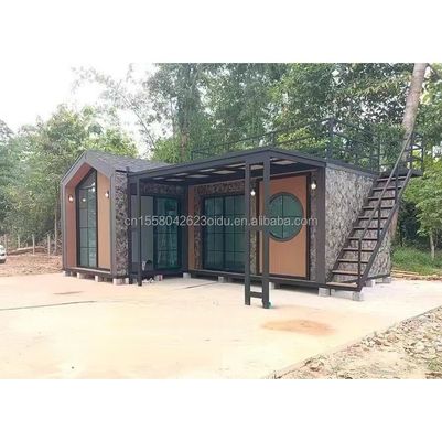 Moderne 2 Schlafzimmer komplett eingerichtet Gartenhaus Outdoor Mobile Ausdehnbare Stahlstruktur in kundenspezifischer Farbe