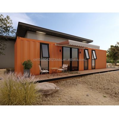 Verzinkte Stahlquadratrohre Hauptstruktur Außen modernes Stahlmoduläres erweiterbares 20ft/40ft tragbares Containerhaus
