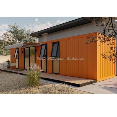 Verzinkte Stahlquadratrohre Hauptstruktur Außen modernes Stahlmoduläres erweiterbares 20ft/40ft tragbares Containerhaus