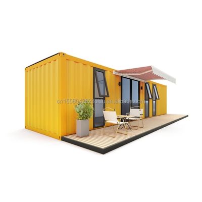 Verzinkte Stahlquadratrohre Hauptstruktur Außen modernes Stahlmoduläres erweiterbares 20ft/40ft tragbares Containerhaus