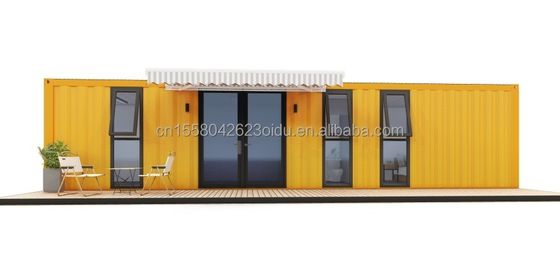 Verzinkte Stahlquadratrohre Hauptstruktur Außen modernes Stahlmoduläres erweiterbares 20ft/40ft tragbares Containerhaus