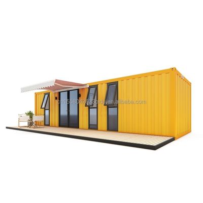 Verzinkte Stahlquadratrohre Hauptstruktur Außen modernes Stahlmoduläres erweiterbares 20ft/40ft tragbares Containerhaus