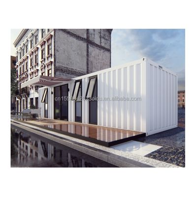 Verzinkte Stahlquadratrohre Hauptstruktur Außen modernes Stahlmoduläres erweiterbares 20ft/40ft tragbares Containerhaus