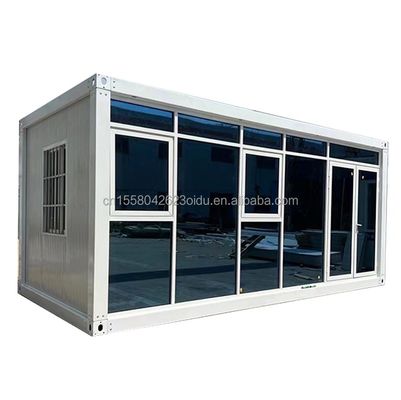 20ft oder 40ft mobile Klappcontainerhaus für Zufluchtsraum mit galvanisierten Stahlquadratrohren als Hauptstruktur