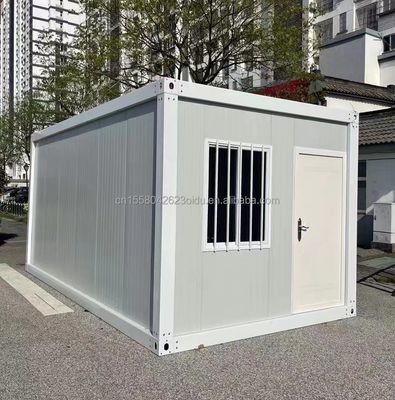 20ft oder 40ft mobile Klappcontainerhaus für Zufluchtsraum mit galvanisierten Stahlquadratrohren als Hauptstruktur