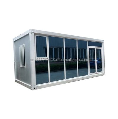 20ft oder 40ft mobile Klappcontainerhaus für Zufluchtsraum mit galvanisierten Stahlquadratrohren als Hauptstruktur