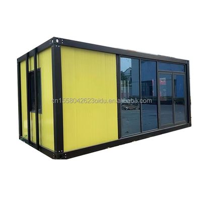 20ft oder 40ft mobile Klappcontainerhaus für Zufluchtsraum mit galvanisierten Stahlquadratrohren als Hauptstruktur