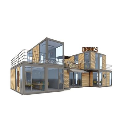Modernes Design 20ft oder 40ft Food Bar Cafe Supermarkt Laden Container Laden Anpassbares Flat Paket Vorgefertigtes Haus