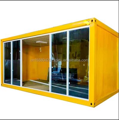 20ft oder 40ft mobile Klappcontainerhaus für Zufluchtsraum mit galvanisierten Stahlquadratrohren als Hauptstruktur